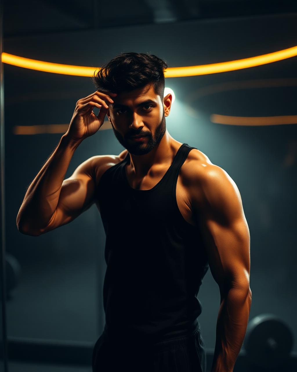 Man training in a gym, representing an active daily wellness routine